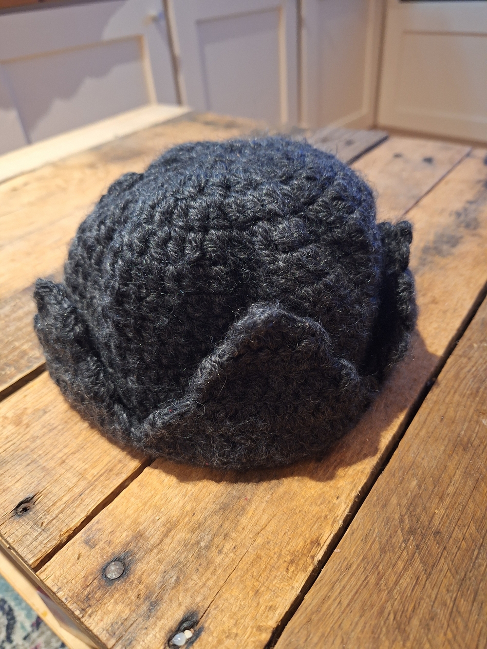Handmade Dark Gray Knit Beanie Hat - Men/Women Accessories